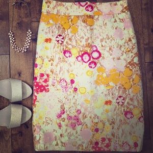 J. Crew Pastel Print Pencil Skirt size 0
